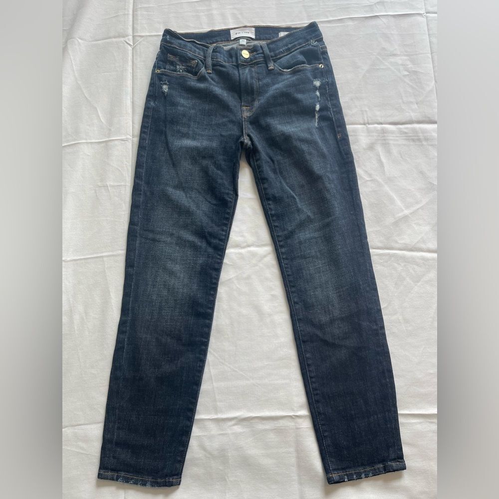 Frame Women's Le Garçon Crop Covant Dark‎ Wash Jeans Size 24